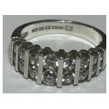 STERLING SILVER CZ RING 5.00GRS