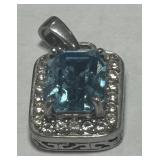 STERLING SILVER GEMSTONE PENDANT 2.80GRS