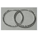 STERLING SILVER D/C EARRINGS 2.40GRS