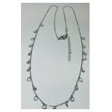 STERLING SILVER CZ 17INCH NECKLACE 3.40GRS