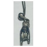 STERLING SILVER PENDANT WITH  20INCH CHAIN 3.30GR