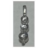 STERLING SILVER CZ PENDANT 1.80GRS