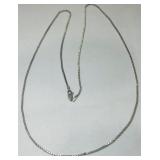 STERLING SILVER 24INCH BOX CHAIN 7.60GRS