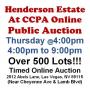 Thur.@4pm - Henderson Estate Online Auction @CCPA - 4/16