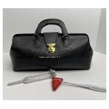 ANTIQUE LEATHER DOCTORS HOUSE CALL BAG