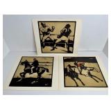 LOT OF 3 ANTIQUE WILLIAM NICHOLSON LITHOGRAPHS