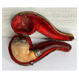 ANTIQUE STERLING PIPE CASE SET - VERY OLD PIPE