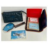 VINTAGE TWA PLAYING CARDS PAN AM TOILETRY BAG