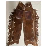 VINTAGE CUSTOM HANDMADE LEATHER COWBOY CHAPS