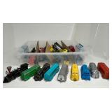 HUGE LOT OF VINTAGE METAL TRAINS BY MIDGETOY