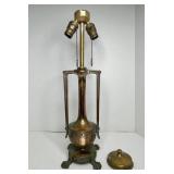 ANTIQUE BRONZE ART DECO LAMP - SIGNED