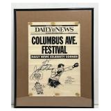 SIGNED JAKE LAMOTTA BOXING POSTER