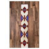 VINTAGE NATIVE AMERICAN RUNNER - HANDMADE W/ GLASS