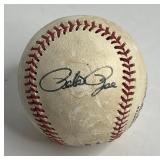 VINTAGE GAME USED PETE ROSE SIGNED BASEBALL