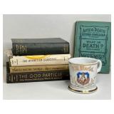 LOT OF ANTIQUE OCCULT BOOKS & ANTIQUE SHAVING MUG