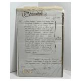 RARE HANDWRITTEN 1851 VALUATION DOCUMENT SIGNED