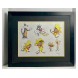 VIRGIL ROSS SYLVESTER SPEEDY DRAWING - 20X24'