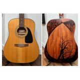 VINTAGE FENDER ACOUSTIC GUITAR WITH CUSTOM ARTWORK