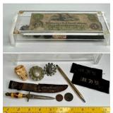 ANTIQUE 1867 TALLAHASSEE RAILROAD CO $3 BILL