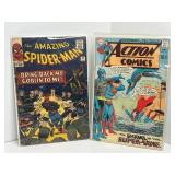 LOT OF VINTAGE COMIC BOOKS - SPIDERMAN - SUPERMAN