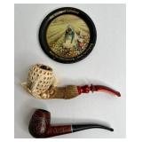 LOT OF 2 ANTIQUE TOBACCO PIPES