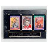 SIGNED COMEDIAN TRADING CARDS FRAMED