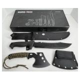 LARGE SWISS TECH SURVIVAL KNIFE IN SHEATH