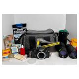 VINTAGE NIKON CAMERA W/ LENSES & ACCESSORIES