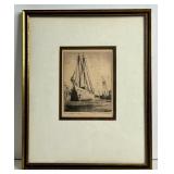 SIGNED GERRIT BENEKER ETCHING - 10.5X13'