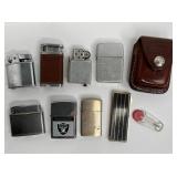 BOX OF VINTAGE LIGHTERS ZIPPO ETC