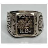 ANTIQUE STERLING SILVER FARMING TRACTOR RING