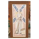 71 - NEEDLEWORK FRAMED ART 39X19'