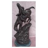 485 - REMINGTON MOUNTAIN MAN BRONZE SCULPTURE