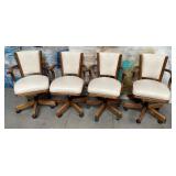 11 - FOUR ADJUSTABLE SWIVEL CHAIRS (A77)