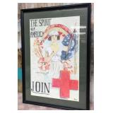 11 - SPIRIT OF AMERICA RED CROSS PRINT FRAMED