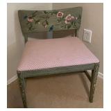 11 - VINTAGE-STYLE ROSE BACK CHAIR