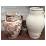 486 - TWO RUSTIC STYLE JARS MAX 12'T (Z63)