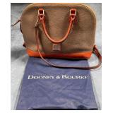 PP - DOONEY & BOURKE GREY/BROWN LEATHER SATCHEL
