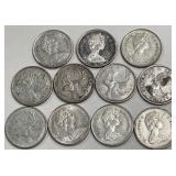 PP - 1960S CANADIAN SILVER QUARTERS (PP22)