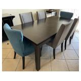 11 - DINING TABLE WITH SIX CHAIRS