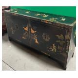 11 - CHINESE BLACK LACQUER SIDEBOARD (A46)