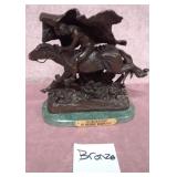 485 - REMINGTON HORSETHIEF BRONZE SCULPTURE