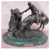 485 - STEVE DAVIES BRONZE QUENCHING HIS THIRST