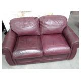 11 - LEATHER LOVESEAT