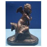 11 - VINTAGE BRONZE CHERUB SCULPTURE (N1)