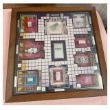 486 - CLUE GAME BOARD FRAMED 18'SQ (Z31)