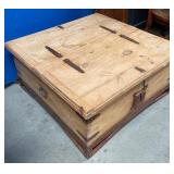 11 - RUSTIC SQUARE COFFEE TABLE TRUNK (A53)