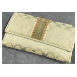 PP - COACH LIGHT BLUE SIGNATURE FOLD OVER WALLET