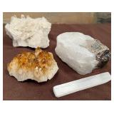 486 - FOUR COLLECTIBLE CRYSTALINE ROCKS (Z95)