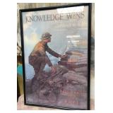 11 - KNOWLEDGE WINS PUBLIC LIBRARY PRINT FRAMED